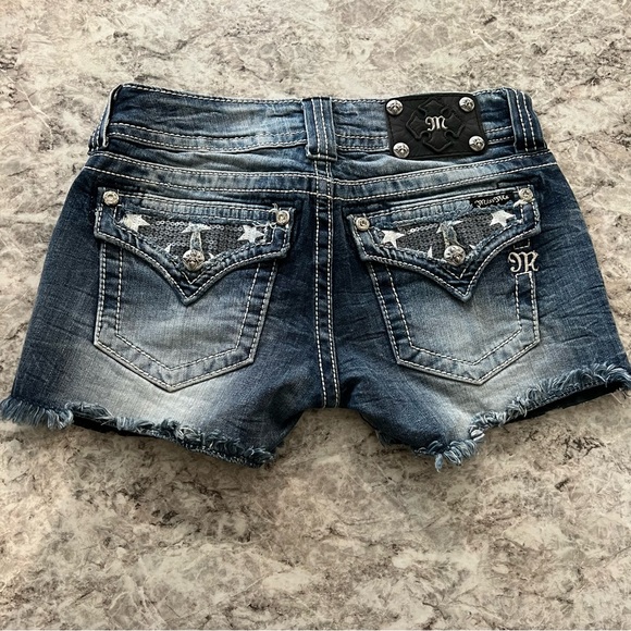Miss Me shorts rocker American flag size 27 jean red white blue stars stripes - Picture 7 of 10